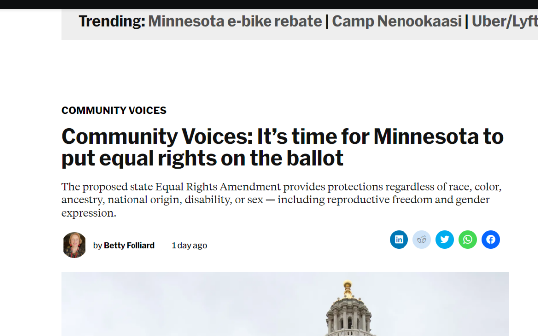 Community Voices: It’s time for Minnesota to put equal rights on the ballot